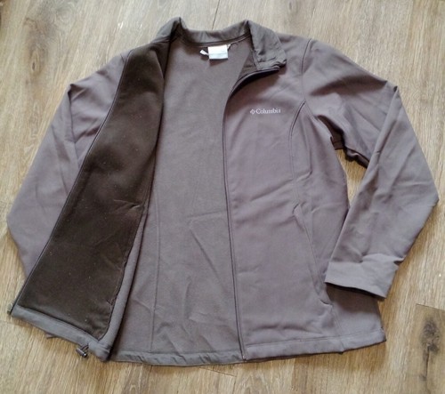 Columbia Coat Womens Medium Fleece Lined Softshell Gray Full Zip Jacket - Picture 5 of 9