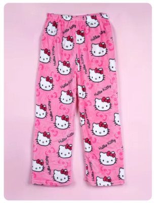 Sanrio flannel pajamas Hello Kitty Kuromi Halloween and Christmas family pajamas