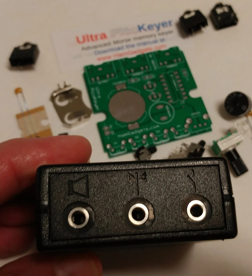 Ham Gadgets Pico CW Keyer ULTRA-PK KIT w/ memories, small, easy program Morse - Image 3 of 4