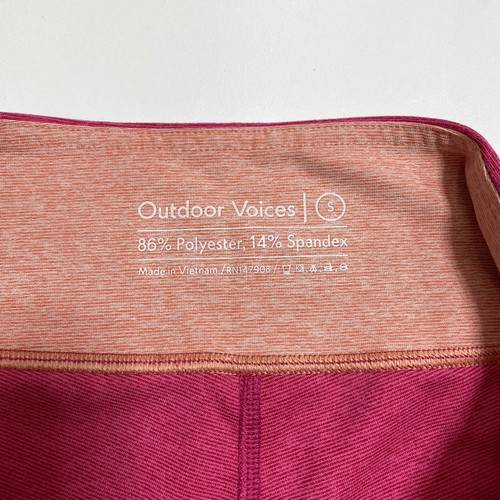 Outdoor Voices Leggings Womens S Pink Colorblock Pull On Stretch Gym Fitness - Picture 5 of 11