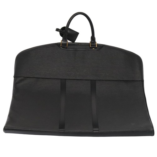 Louis Vuitton Garment Black Leather Travel Bag Authentic