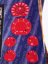 Vauxhall Nova Red  Speedo Dash  Dial Kit Later Model LED On Fuel Gauge Sri Gsi