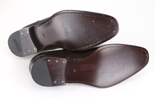 SUITSUPPLY mens classic Shoes EU43 Dark Brown Laced Low-Top Genuine Leather - Picture 8 of 14