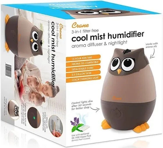 Увлажнитель Crane - Mini Owl 0,5 галлона холодный туман - коричневый - Изображение 4 из 4