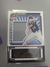 2024 Panini USA Stars & Stripes Evan Chrest Silhouettes Gold Ink #/50