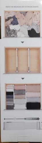 OXO Good Grips Expandable Dresser Drawer Dividers ~ Set of 2 Dividers - Picture 7 of 9