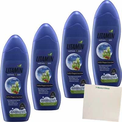 Litamin Bad Blauer Traum Duftöl Pflegeschaumbad 4x750ml Flasche usy Block