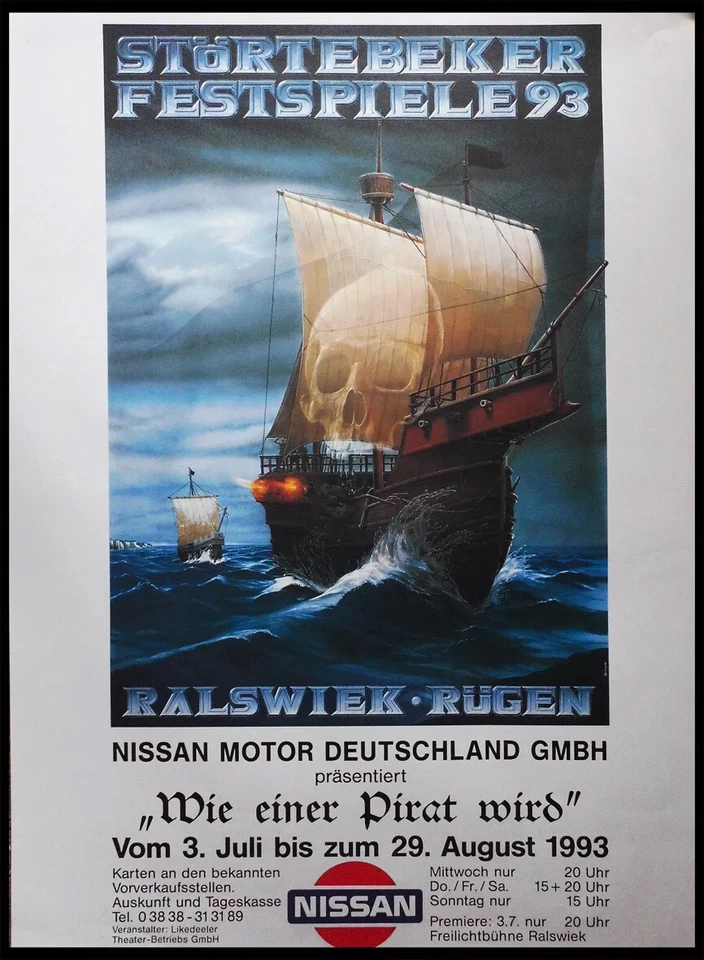 Theaterplakate Störtebeker Rügen 1993 1999 2001 Triptychon 3 x Plakat 84x59 cm - Bild 2 von 4