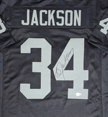 Oakland Raiders Legend BO JACKSON Signed Custom Replica Black