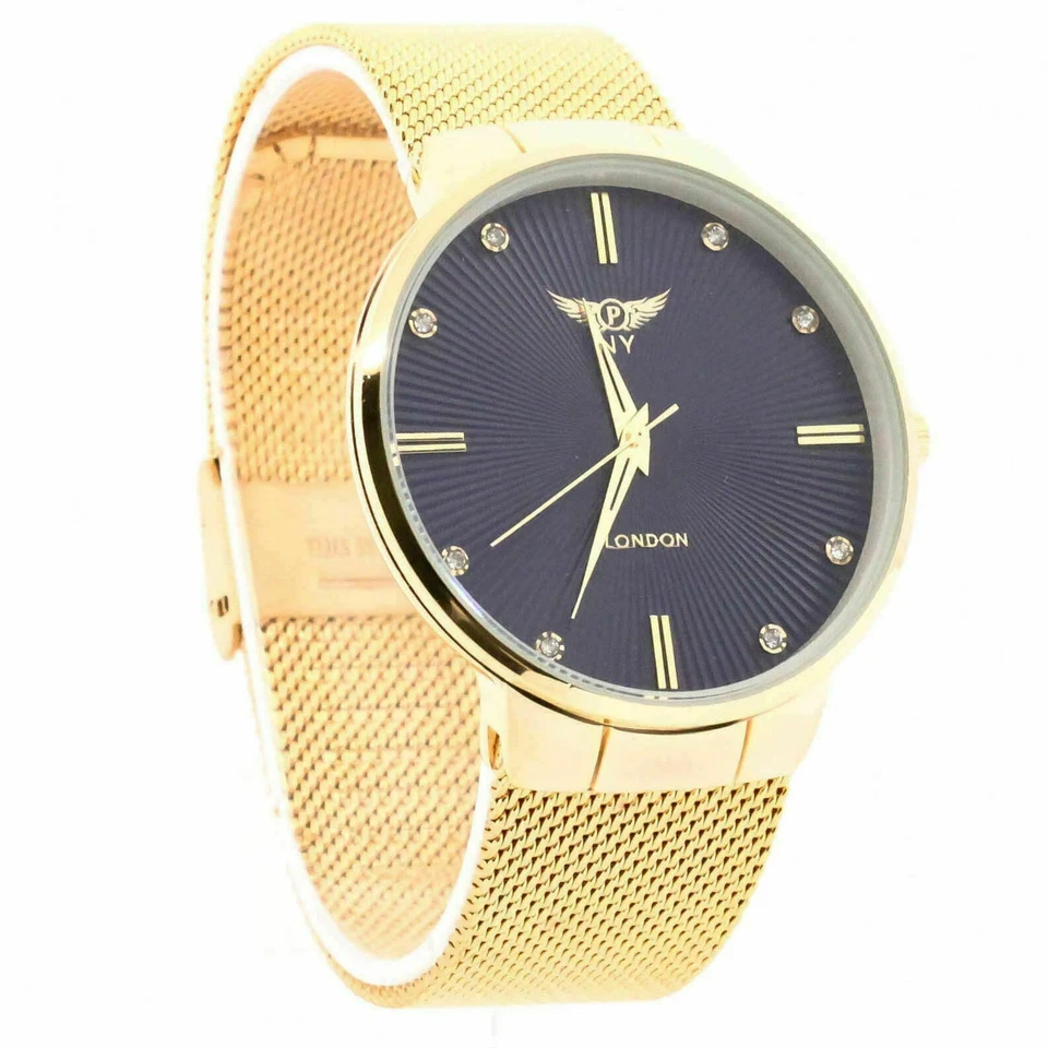 Reloj de vestir retro de malla milanesa de acero inoxidable para hombre esfera redonda impermeable regalo Foto 4 de 4