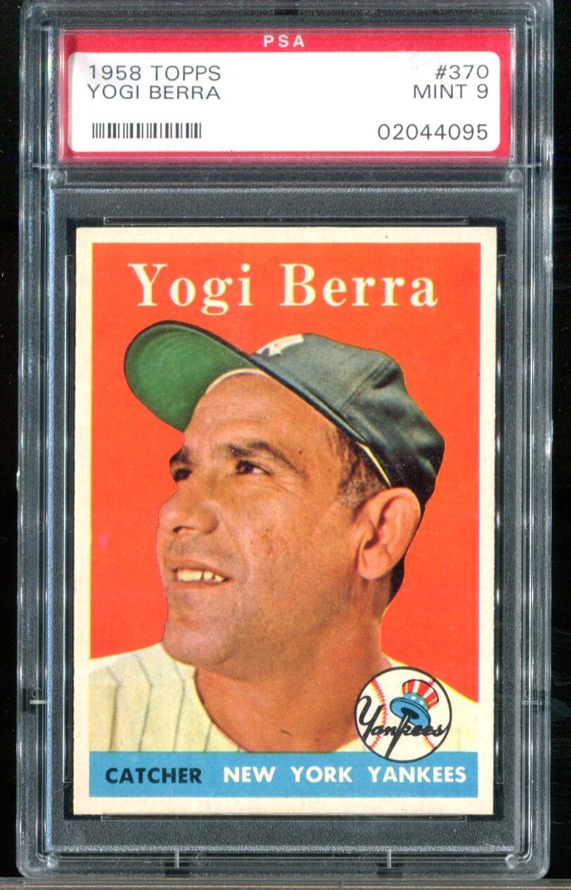 1958 Topps #370 Yogi Berra PSA Mint 9