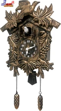 Chiming Cookoo Clock Brown Vintage Bird Flapping Cuckoo Clocks Volume Adjustable