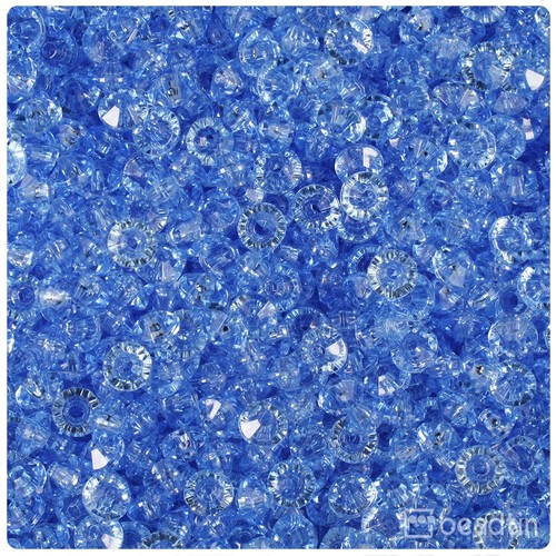BeadTin Transparent 6mm Faceted Rondelle Plastic Craft Beads (1350pcs) - Picture 33 of 53