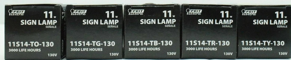 Feit Electric 11w Sign Lamp, 6 Pack - Your Choice From 5 Colors - Image 2 of 3