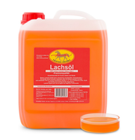 LachsöL 100%, FischöL, BarföL, Omega- 3 FettsäUren, Hund, Barfen 5L
