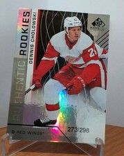 2018 SP Game Used Authentic Rookies Rainbow /298 Dennis Cholowski 141 Rookie RC