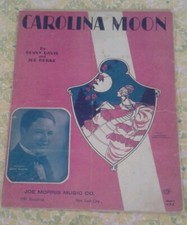 1928 Carolina Moon Benny Davis Joe Burke Sheet Music incased in plastic 