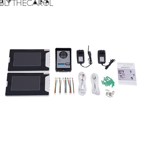 2pcs 7-inch Tft Lcd Screen Doorbell Set Ultra-clear Camera Apartments Wall Mount - Afbeelding 19 van 23