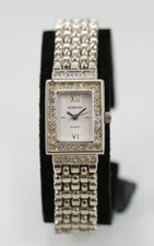 Rumours Women Watch Silver Stainless Steel Stones Battery Water Res White Quartz