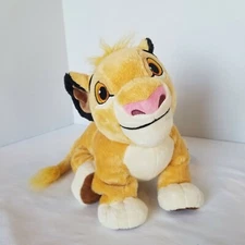 DISNEY STORE THE LION KING YOUNG SIMBA STUFFED ANIMAL PLUSH 14" TOY MOVIE