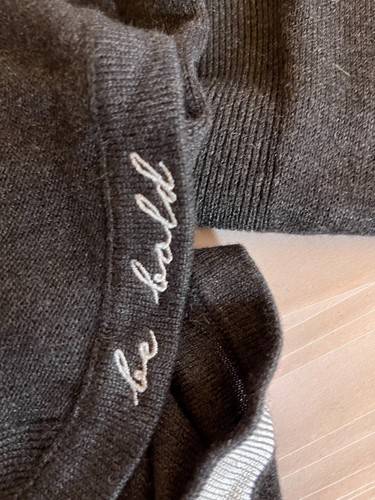 Lululemon Size 2? Dark Grey Sunshine Coast Sweater Soft Knit "Be Bold" - Picture 3 of 13