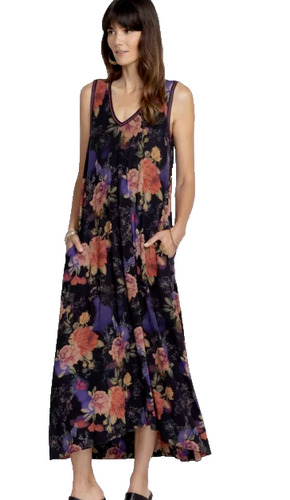 Johnny Was Bossa Nova V-Neck Maxi High-Low Sleeveless Dress Floral Size XL ~ NWT - Picture 3 of 6