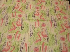 1 Fat Quarter New Cotton Fabric Pink Flamingos Dear Stella  Approx 21" x 18"