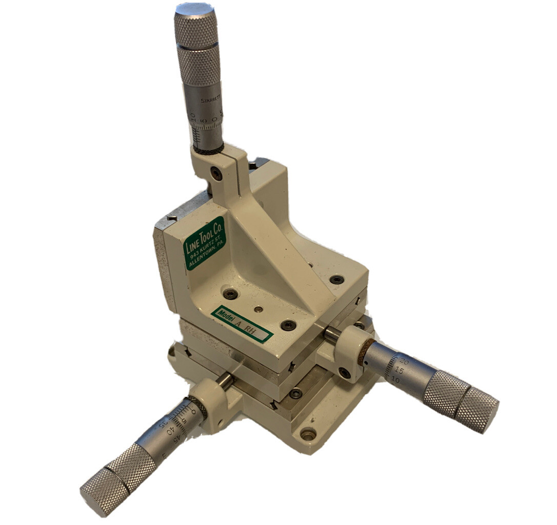 WORKING Line Tool Co. Model A RH 3 axis XYZ stage with Starrett