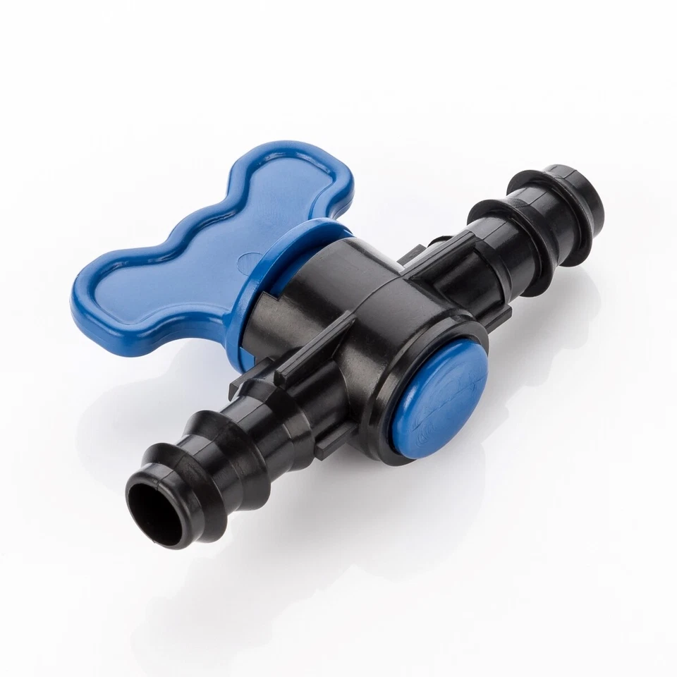 5x Absperrhahn Kugelhahn PE-Rohr Schlauch Tropfanlage Gartenbewässerung 16x16mm  - Bild 3 von 4