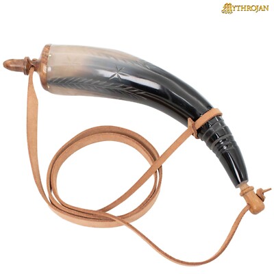 Gun Powder Horn Muzzleloader Reenactment Mountain Man Rendezvous Ammo