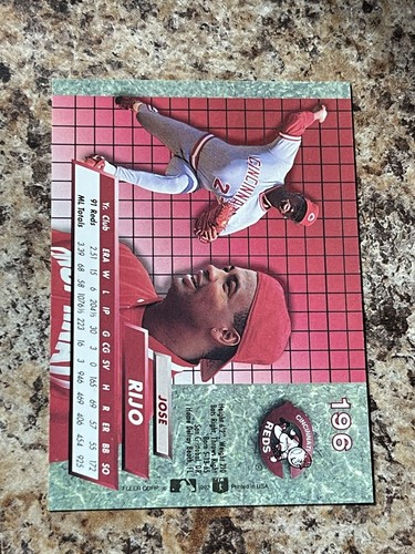 1992 Fleer Ultra JOSE RIJO Signed Card autograph AUTO REDS #196 - Picture 2 of 2