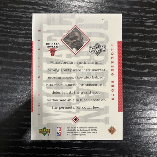 Michael Jordan 1999 Upper Deck Basketball Athlete Of The Century #4 Bulls Card - Picture 2 of 2