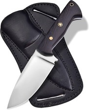 Jagd-Trackermesser mit fester Klinge und handgefertigter Kreuztasche