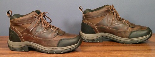 Mens Ariat Terrain Brown Leather Ankle Hiking Boots sz 7.5 EE