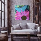 Blooming Moth Painting Canvas 24x24 Colorful couple Floral Art Original Acrylic — photo 2