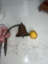 Vintage Brass Wall Mount Service Bell Boat Pub Dinner Farmhouse Heavy READ