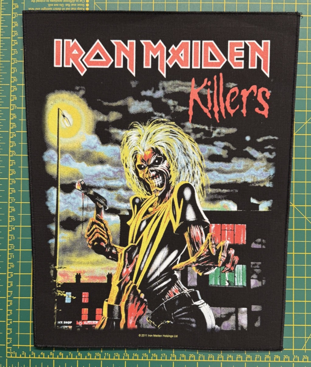 Iron Maiden Killers Large Size Printed Sew On Back Patch Officially Licensed