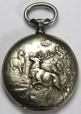 1884 Elgin Grade 67 8s 15j Pocket Watch w/ FANCY Embossed Case - Parts/Repair