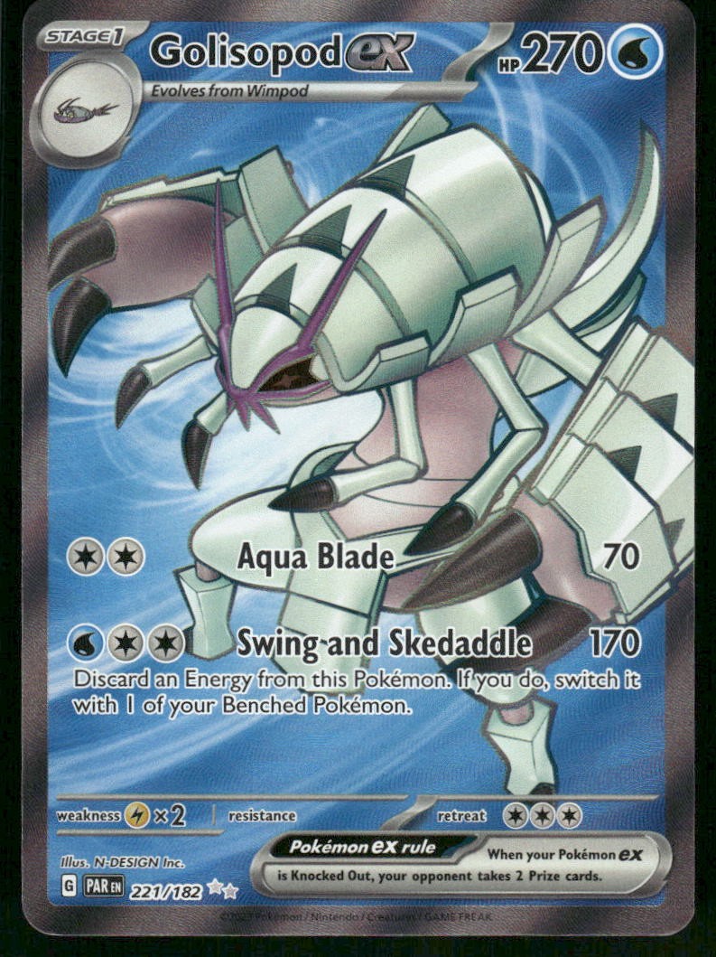 Golisopod ex - 221/182 Ultra Rare Holo NM Pokemon SV04: Paradox Rift