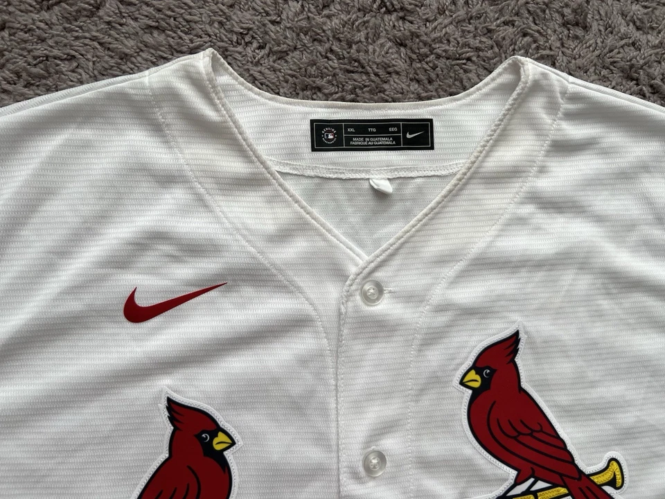 Nike Albert Pujols #5 St Louis Cardinals Talla 2XL Camiseta Blanca Botón Delantero Foto 2 de 4