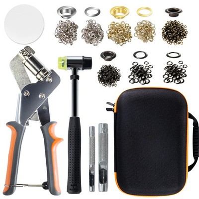 HFDSXS  Stainless Steel Grommet Kit 3/8 and 1/4 Includes a Hammer and Bag and...