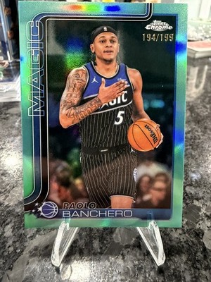 🏀 2025-26 Topps Chrome Update Paolo Banchero AQUA 194/199 Orlando Magic