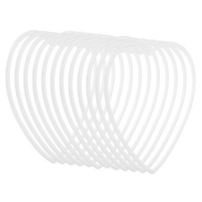 10 Inch Heart Dream Catcher Rings, 12 Pcs Plastic Floral Ring Hoop, White