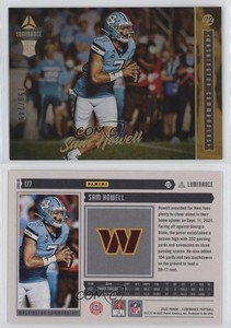2022 Panini Luminance Rookie Gold /249 Sam Howell #177 Rookie RC