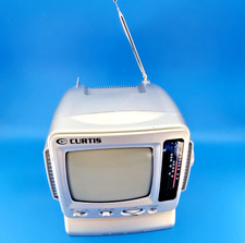 VTG Curtis Portable 7" Black White TV Mini Personal Television Tested