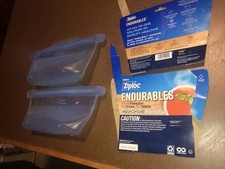 NEW Lot 2 Ziploc Endurables Medium Pouch Reusable Silicone Bag Food Storage 32oz