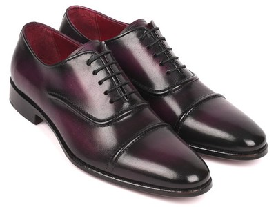 Paul Parkman Men's Cap-Toe Oxford Shoes Purple (ID#077-PRP)