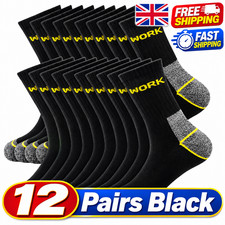 New 12 Pairs Mens Ultimate Work Boot Socks Cushion Sole Reinforced Toe