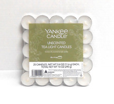 Yankee Candle 25 Unscented Tea Lights Candles Yankee Candle 25 Unscented Tea Lights Candles