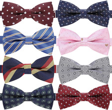 8 PACKS Elegant Adjustable Pre-tied Bow Ties for Men Boys 1 4 5 6 8 Pack for op